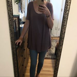 Purple, short sleeve shirt